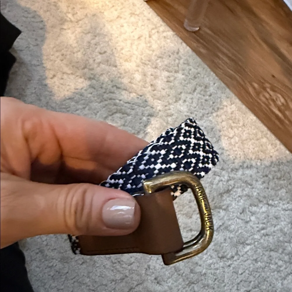 Janie and Jack Navy and White Belt